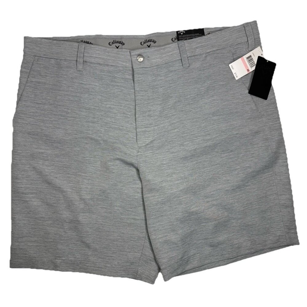 NWT Callaway Men's Golf Shorts Size 40 Gray Opti-Dri Stretch 9" Inseam‎ UPF 50